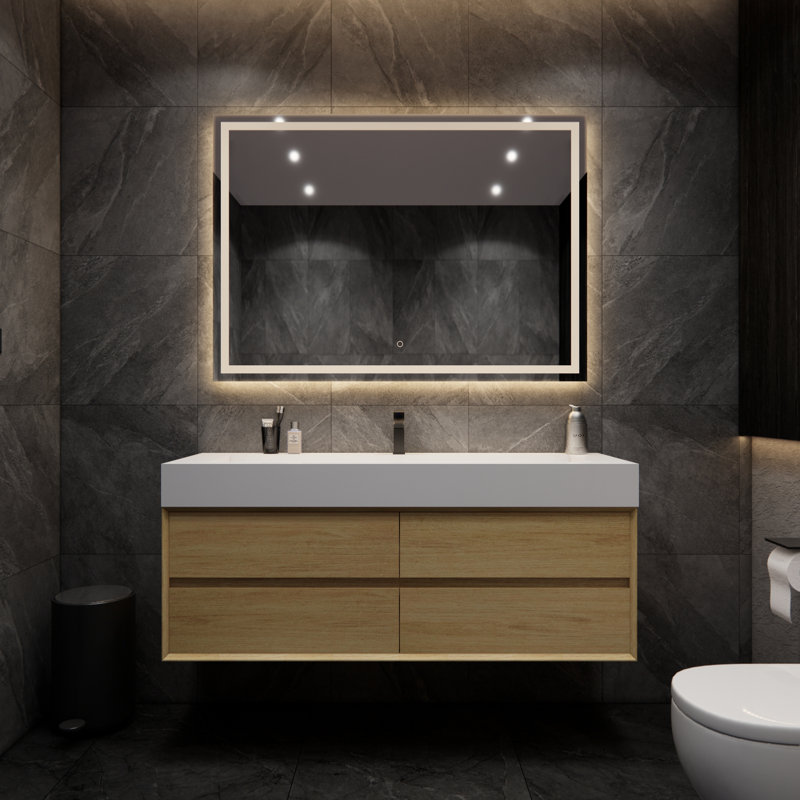 Ensemble de meuble-lavabo simple 59 po Albizu, Brun