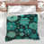 Floral bleu sarcelle