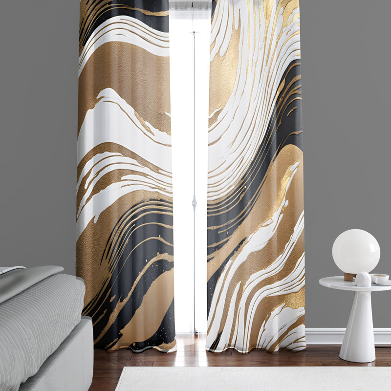 Paire de rideaux semi-transparents en polyester Efrin, L 40 po x L 82 po