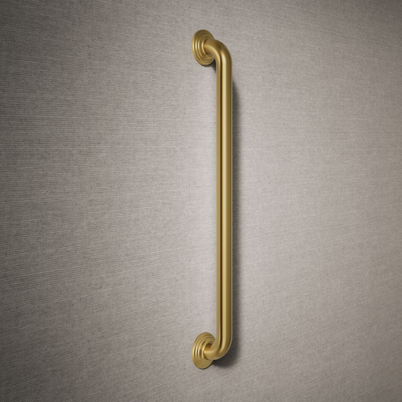 Traditional Grab Bar, 24"W, Vibrant Brushed Moderne Brass
