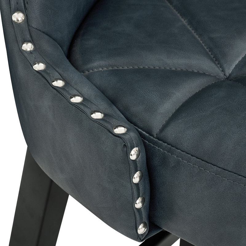 Tabouret de bar et de comptoir pivotant 26 po Zorla, Bleu gris