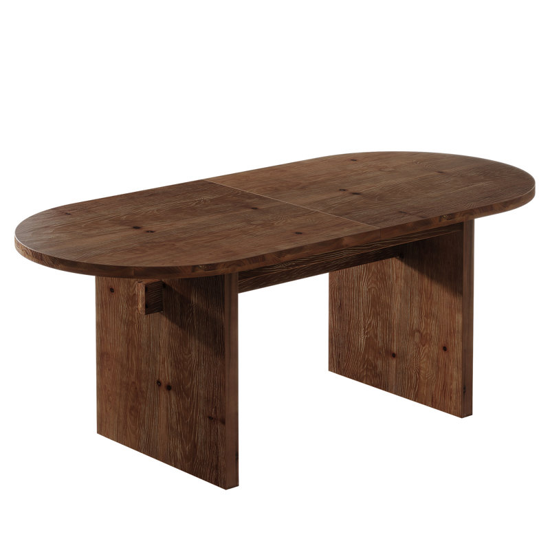 62.99-Inch Oval Solid Wood Dining Table For Dining Room, Kitchen