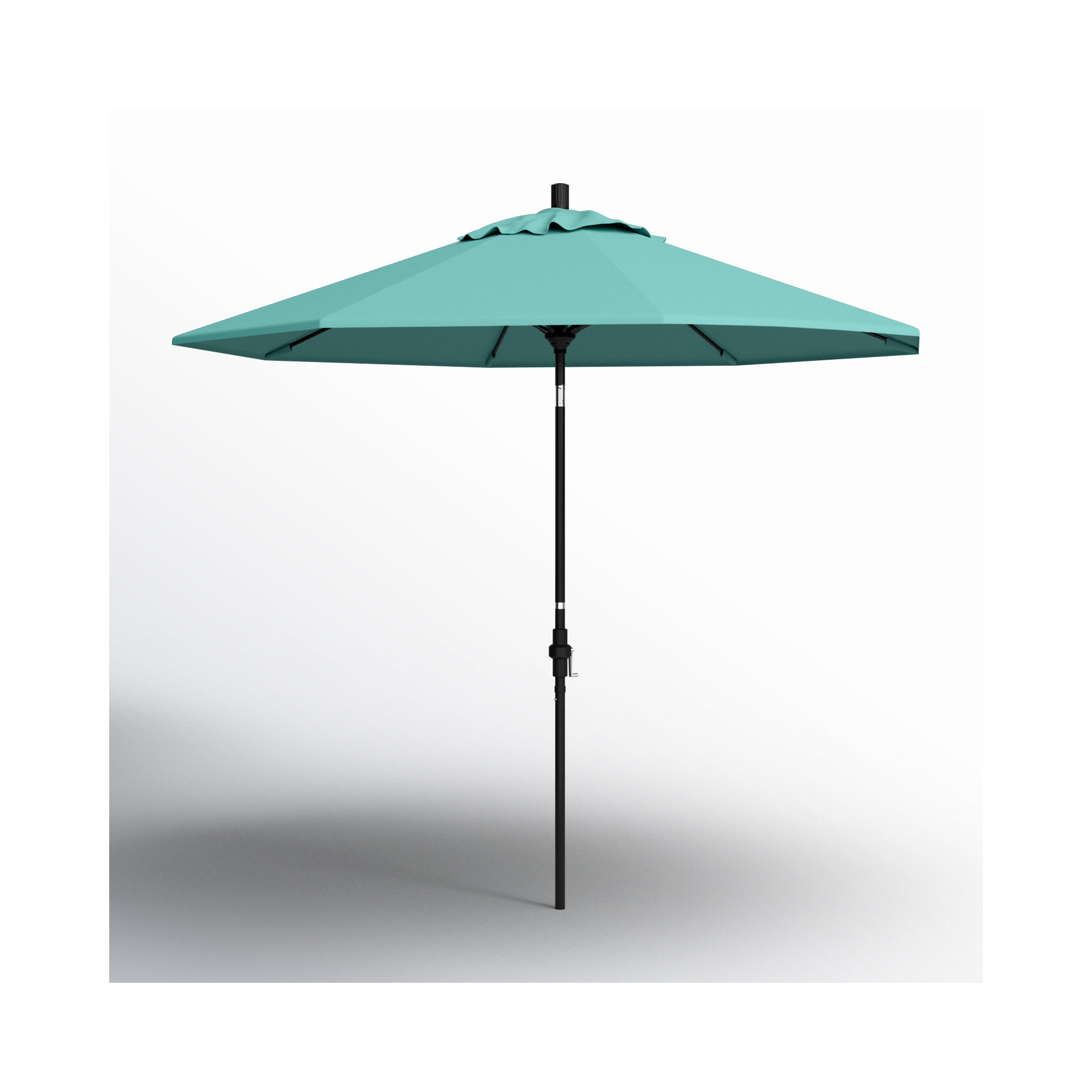 Roverta 9' Market Sunbrella® Umbrella, Canvas Aruba Sunbrella® Canvas, Silver