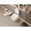 MEJE Simple and Elegant One Piece Smart Toilet, Heated Bidet with Dryer and Warm Water, Auto Flush, Auto Open and Close, with Remote Control, Night Light, White