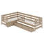 Structure de lit simple en forme de L avec tiroirs et 2 lits peu encombrants de conception unique-1660022433