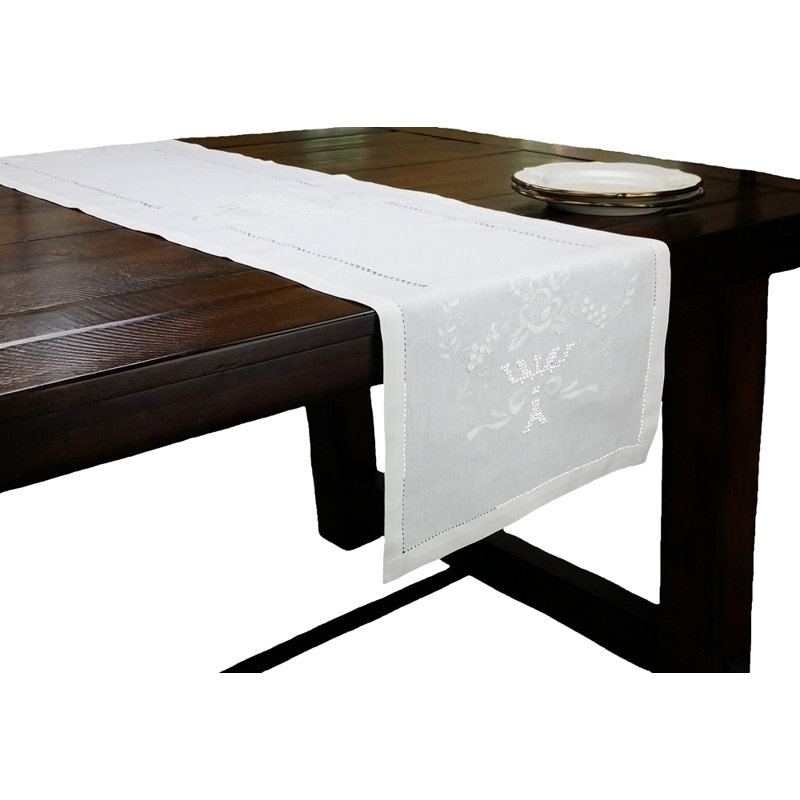 Pittsfield Embroidered Table Runner, 72" L x 15" W