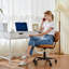 Chaise de travail en similicuir, chaise de bureau compacte sans accoudoirs, chaise de dessinateur ergonomique rembourrée et pivotante-1956973036