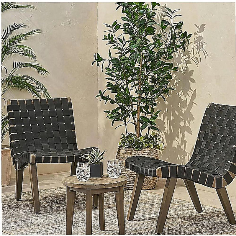 Outdoor 3-Piece Wood Patio Seating Set