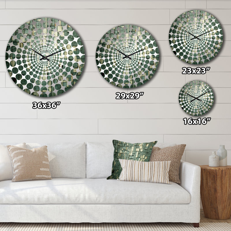 Herkimer - Horloge murale peinture abstraite, Petit