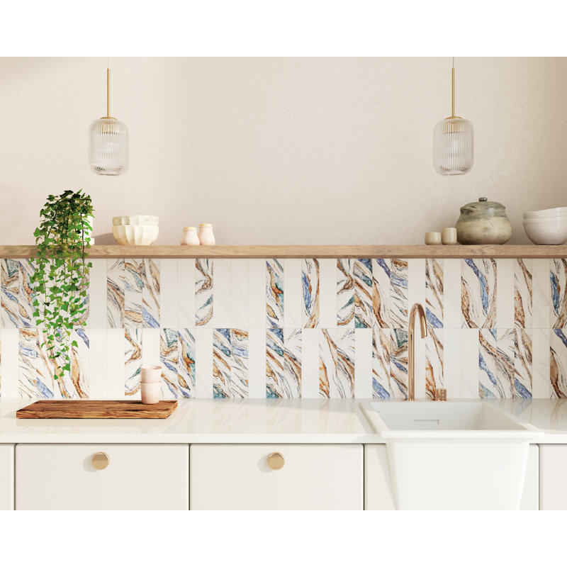 Amala 30 In. X 12 In. Glossy/Matte Porcelain Wall Tile (6.3 Sq. Ft./Case), Desert