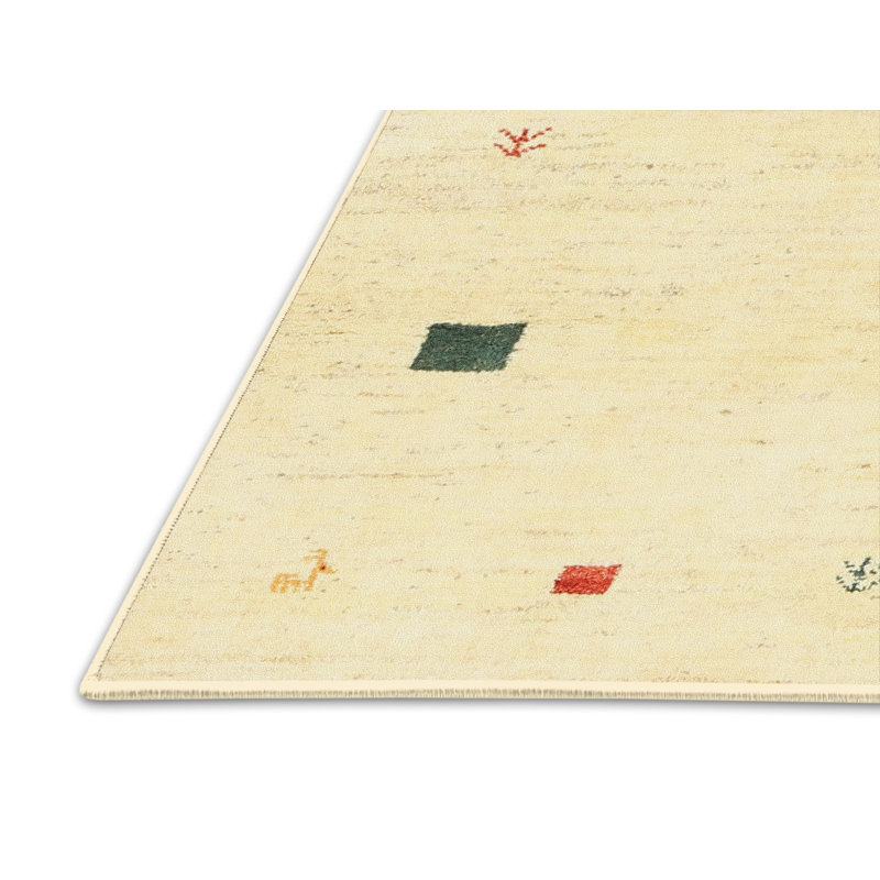 Tapis abstrait beige, Rectangle 5 pi x 7 pi