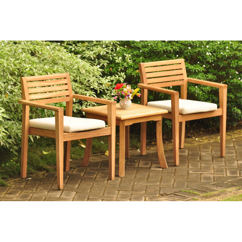 Molimo Outdoor 3 - Piece Teak Bistro Set