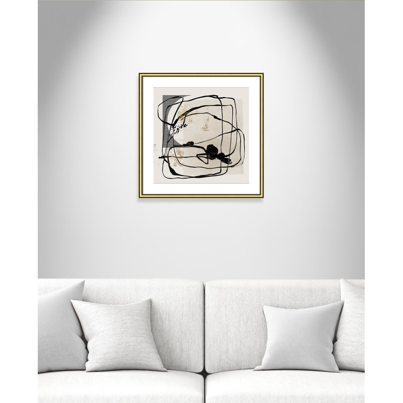 «Blot II» par Isabelle Z, 24.75'' W x 24.75'' H, Imprimé mat, Gold Classic
