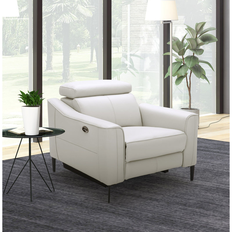 Anisia Power Recliner, White