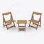 Ensemble de petite table pliante et ensemble de chaises pliantes avec 2 chaises et une table HiPS