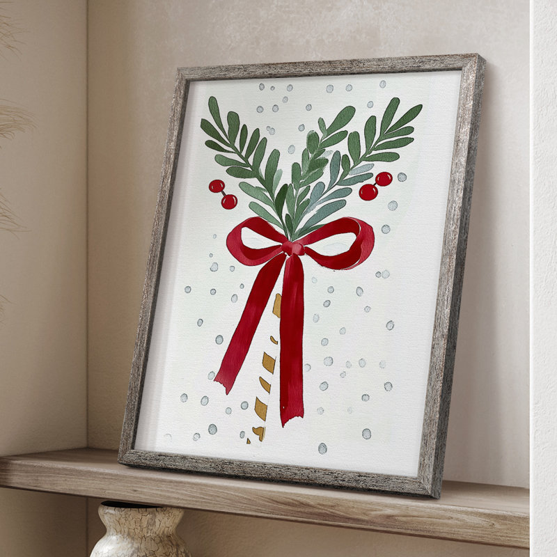 «Christmas Holiday Art» DCCCLIX, reproduction d'art encadrée - bois massif XMA171521, H 15 po x l 12 po