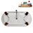 59" Streamline Clawfoot Tub,Tray,Drain, Clawfeet-101628978-102220275