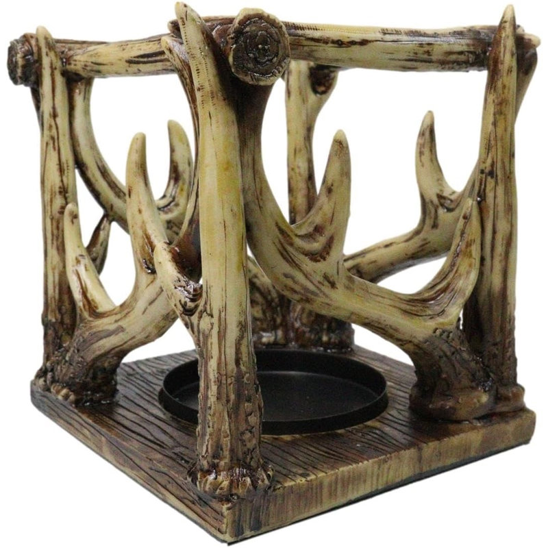 Figurine porte-bougie cerf sauvage