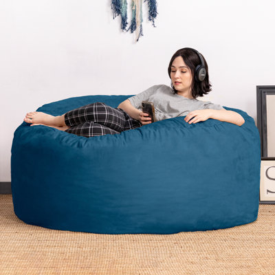 Saxx 5 Foot Large Bean Bag Chair w/ Removable Cover