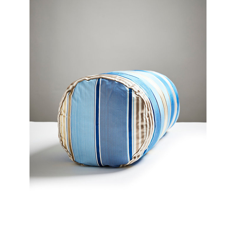 Charlotte Silk Bolster Pillow Cover & Insert, Marine