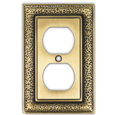 Hammered 2-Gang Duplex Outlet Wall Plate