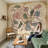 Muted Green Wallpaper Vintage Removable Celestial Wall Decor-807677847-807677854