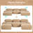 Boneless Modular U-Shaped Sectional Cloud Couch With Ottoman, Plush Corduroy, No Assembly Required, Big Comfy Couches Set With Fluffy Memory Foam-2025897654
