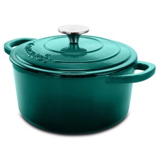  EDGING CASTING Enameled Cast Iron Dutch Oven Pot With Lid, 5.5  Quart, for Bread Baking, Cooking, Pistachio Green: Home & Kitchen