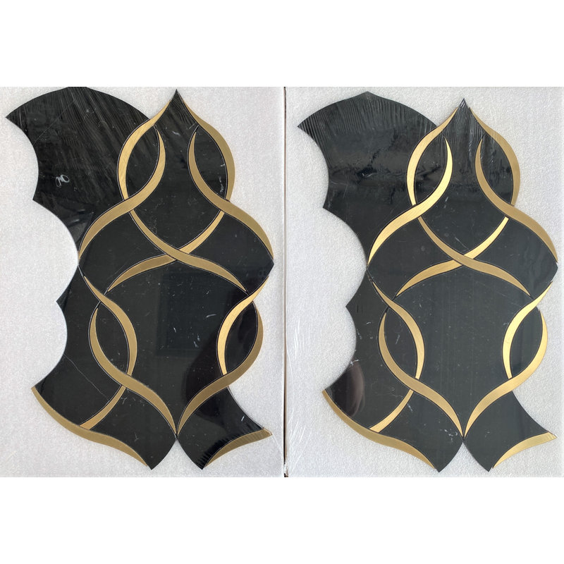 Water Jet Water Jet 20" x 13" Marble Mosaic Tile