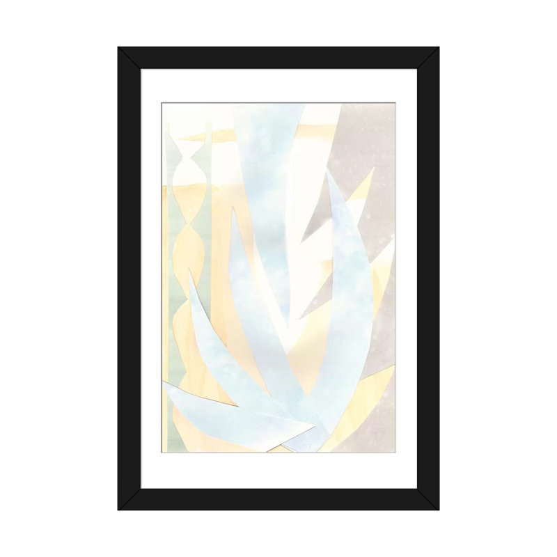 «Painted Desert III», impression sur toile, H 24 po x l 16 po x P 1 po, Papier d'art encadré noir, Blanc