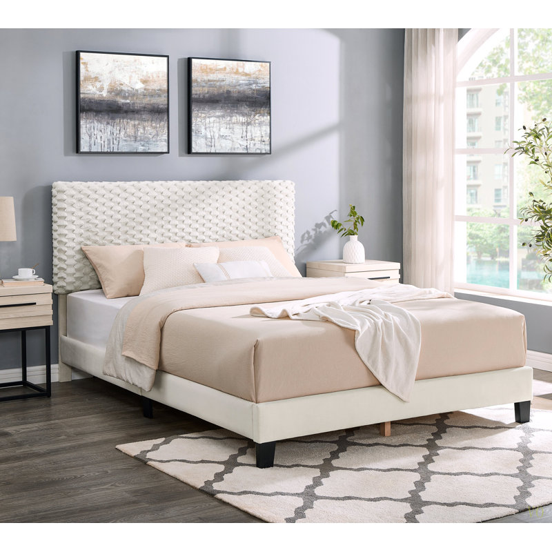 Lit plateforme tapissier Findlay, Grand lit