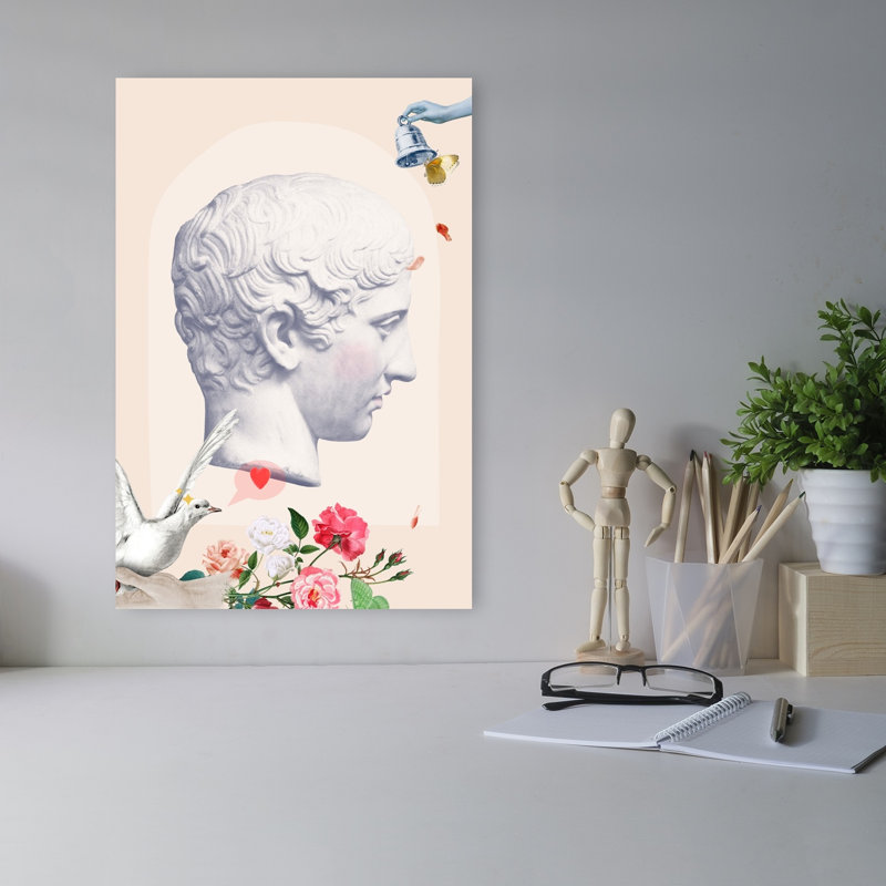 Dreamy Classical Romance Dreamy Elegant Romantic Rose Architecture Landscape Wall Art Print 1 Piece Wrapped Canvas Wall Art