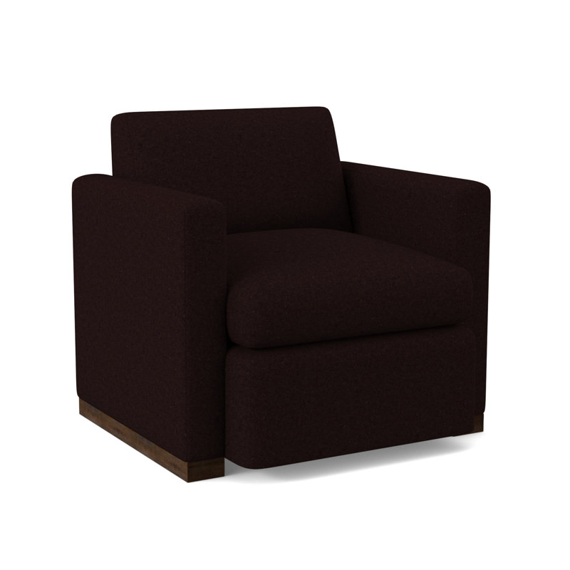 Chaise pivotante Ledger, Noyer noir, Mélange de polyester acajou Margaret