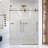 56"-60"W*72" H Frameless Single Sliding Shower Door – 5/16" (8Mm) Clear Tempered Glass, Bypass Design With Brushed Gold Finish-123210278