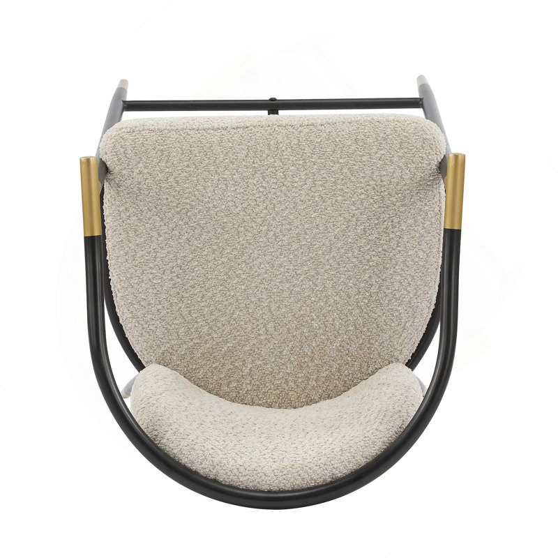 Tabouret de comptoir de 26 po de hauteur avec cadre en métal (ensemble de 2) - amande, Amande