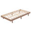 Base de lit flottante en bois simple de taille simple, lit plateforme à profil bas avec support de lattes robustes, pas de tête de lit, pas de sommier tapissier requis, assemblage facile (noyer, simple)-2002451300-2002451301