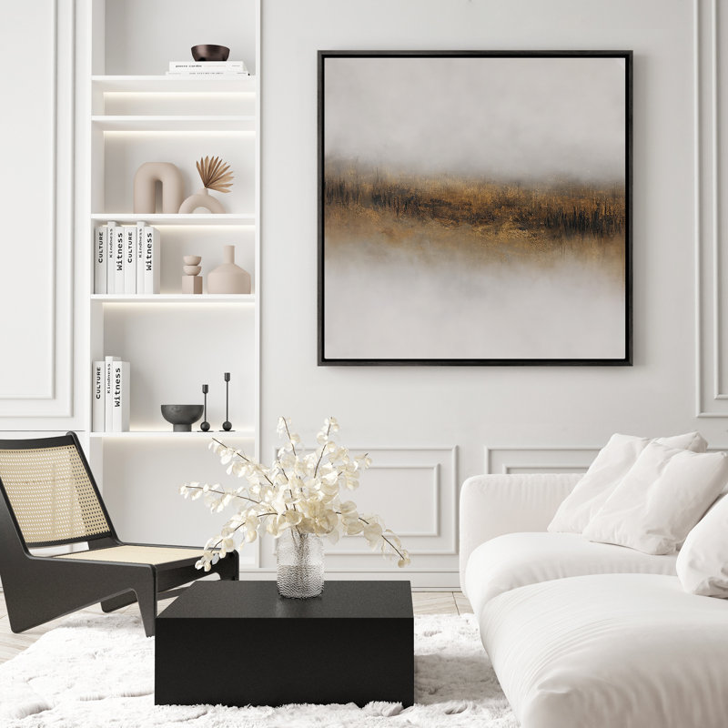 Art mural encadré abstrait rétro antique classique pour chambre à coucher, Noir, H 16 po x l 16 po
