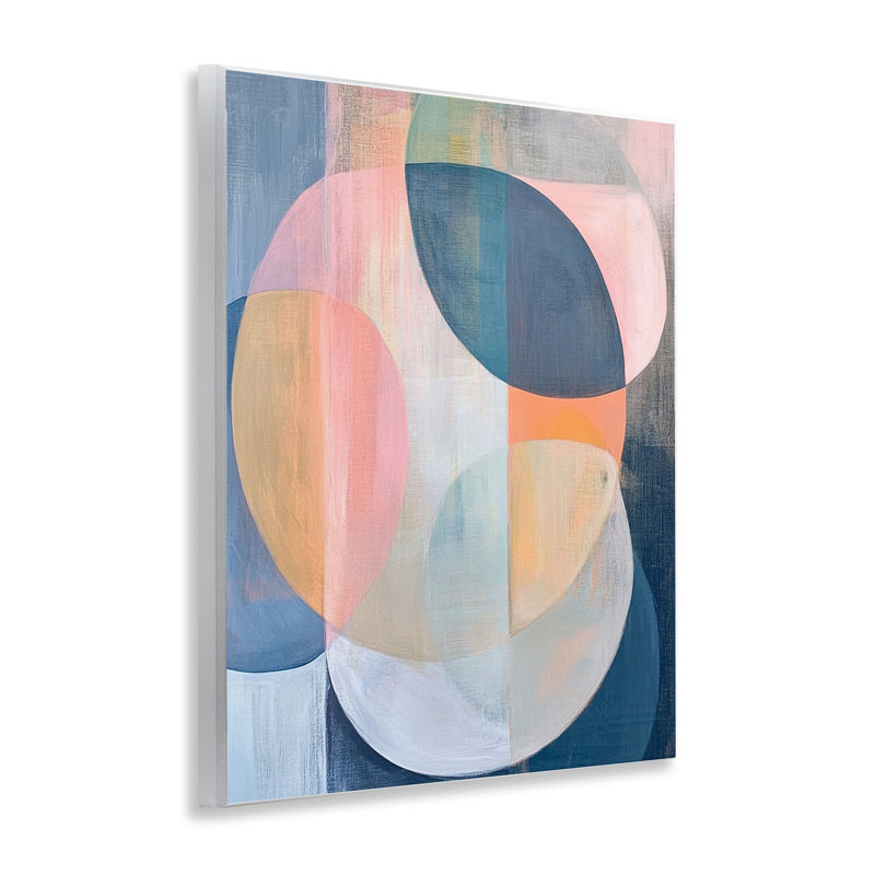 Plaque murale pastel à motif géométrique rond, design par Ramona Murdock