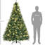 700 arbres de Noël à DEL blanc chaud, 7 pi de sapin double, 2154 pointes, base en métal stable pour les occasions festives, branche incluse