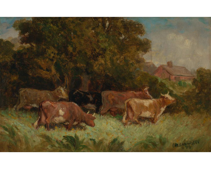 "Sans titre" par Edward Mitchell Bannister - Art mural sur toile tendue avec châssis, H 33 po x l 48 po