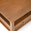 Table basse carrée transitionnelle en bois massif l 36 po avec grand tiroir de rangement et tablette ouverte Warm Shaker-335872249