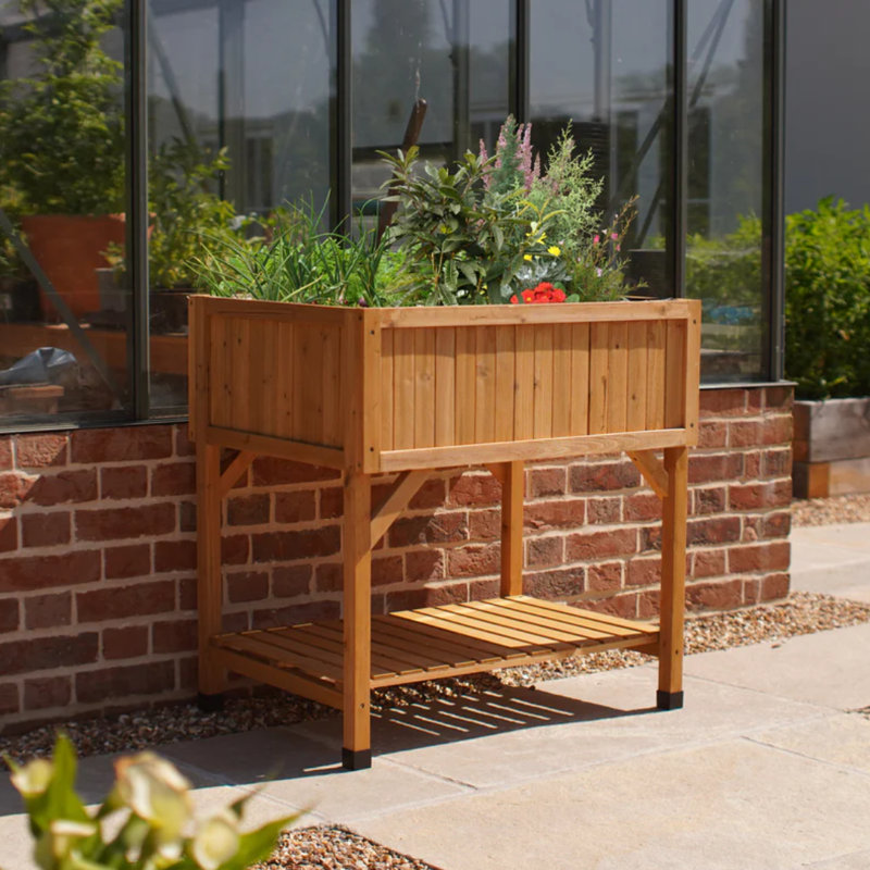 VegTrug Raised Bed Cedar Wood Garden Planter, Natural