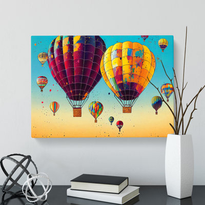 Splattered Hot Air Balloons Vol.2 - Wrapped Canvas
