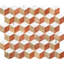 , Carreaux de marbre hexagonal poli à jet d'eau blanc et rouge, naturel pour le mur et le sol de la salle à manger, 12 pièces par boîte, beauté unique
