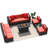 10 Pieces Rattan Patio Furniture Conversation Set with 43" Gas Propane 50000 BTU Fire Pit Table Outdoor Sectional Sofa for Backyard-1018345330