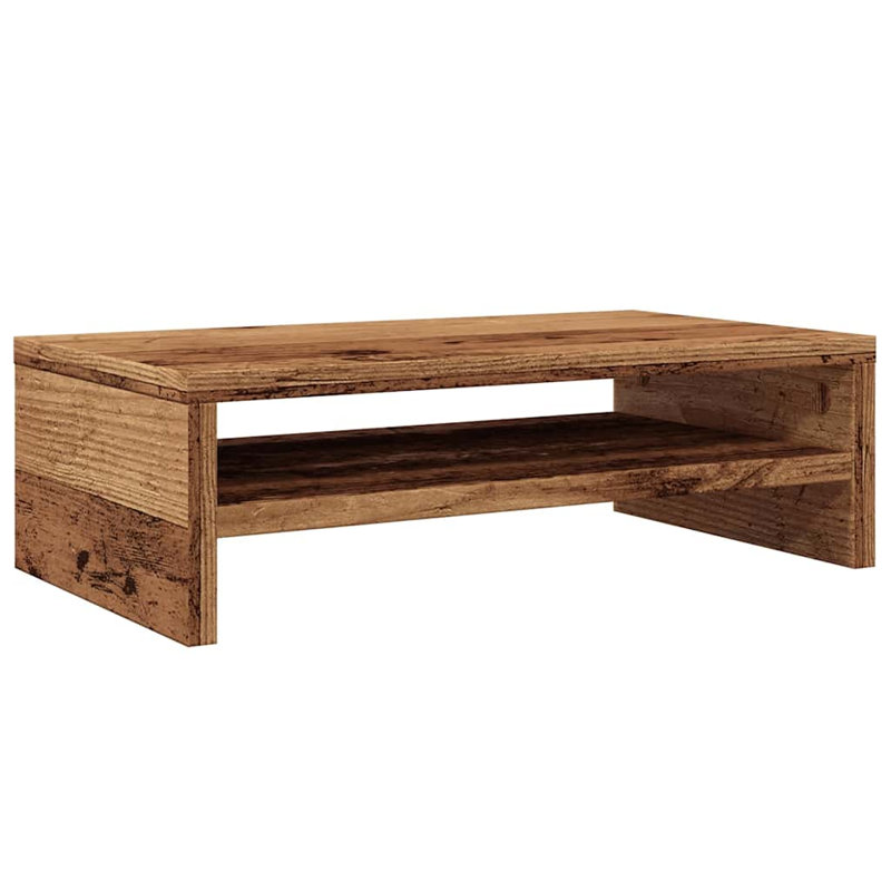 Cragmere Manufactured Wood Monitor Stand, Old Wood