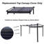 Auvent de remplacement pour couverture de pergola 13 x 10 pi - Gris soleil, facile à assembler, hydrofuge pour l'extérieur protégé, installer
