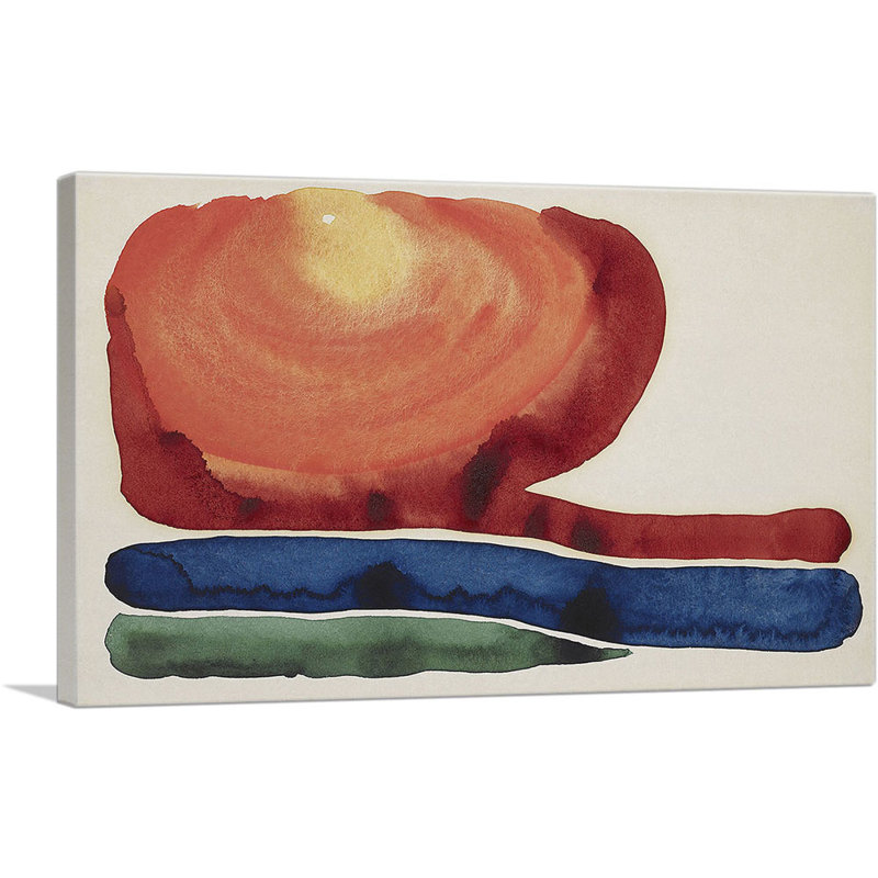 «Evening Star No. II 1917» par Georgia O-Keeffe, impression sur toile tendue, H 12 po x l 18 po x 1,5 po