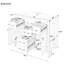 Ensemble de meuble-lavabo simple 36 po avec lavabo en céramique 36 po, armoire de salle de bain moderne autoportante avec 4 tiroirs et 2 armoires, meuble de rangement pour salle de bain, ensemble de meuble-lavabo avec cadre en bois massif, vert-322527865