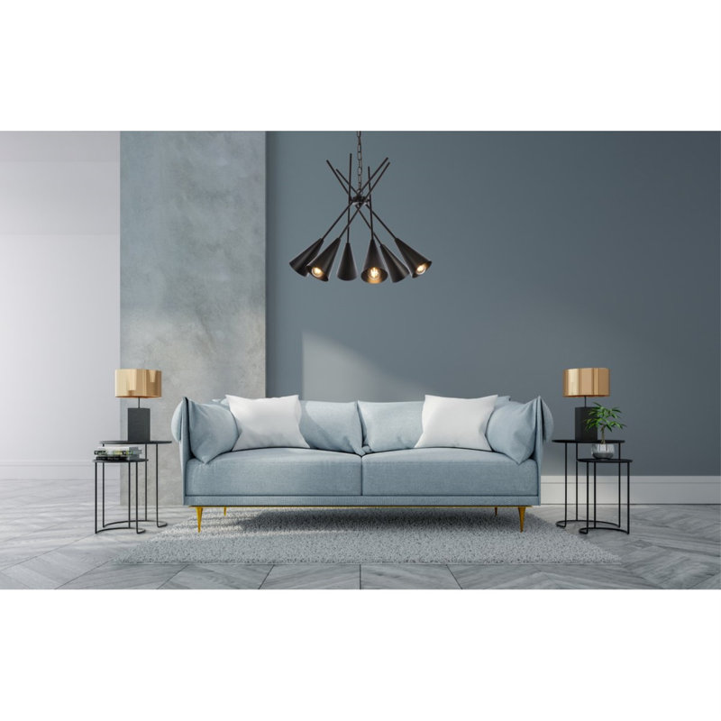 Giambattista 6 - Light Dimmable Sphere Chandelier, Black